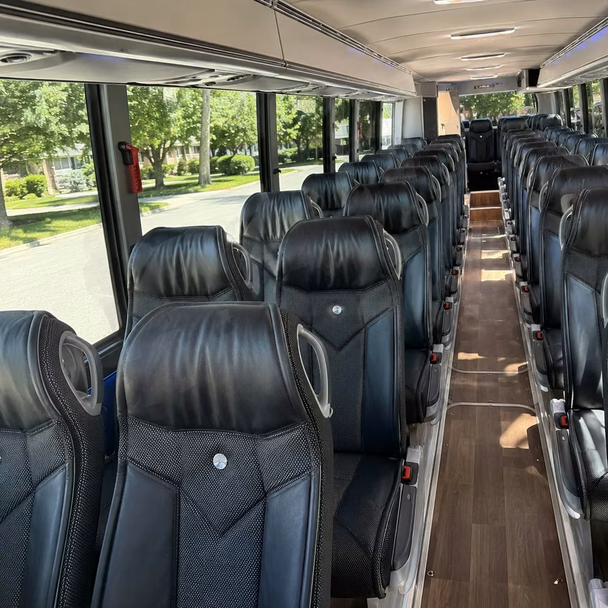chandler charter bus rental interior